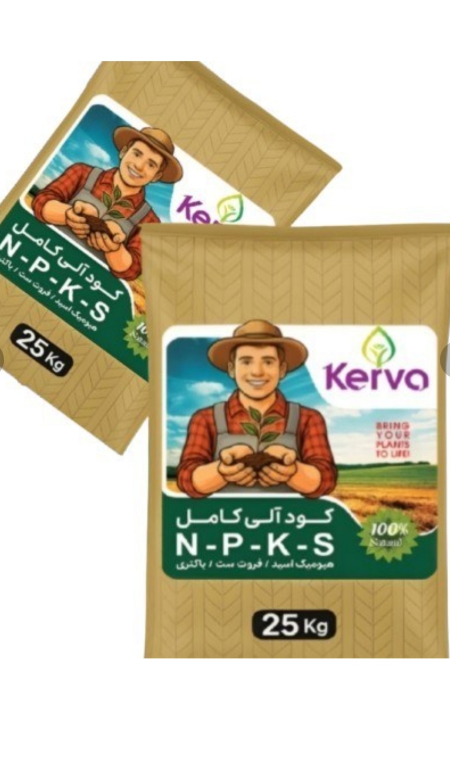 کود آلی کامل NPKS برند کروا ۲۵ کیلو